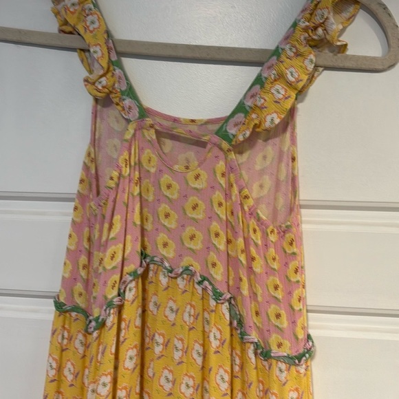 5/$25 Zara Pink and Yellow Floral Dress - Picture 2 of 3